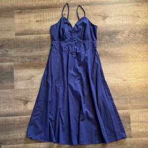 Sincerely Jules Navy Spaghetti-Strap Midi Dress